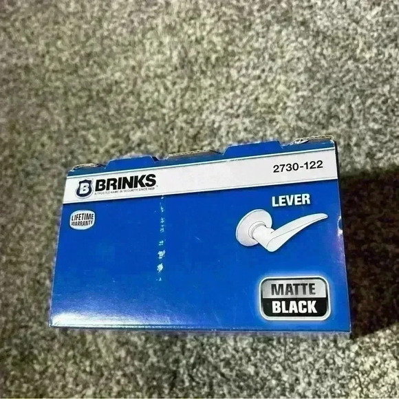 Brinks Heavy Duty Interior Non-Locking Hall/Closet Lever ~Matte Black~ #2730-122 - Picture 5 of 6